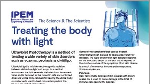 Treating the body with light Science and Scientists leaflet