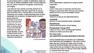 Lasers in medicine leaflet