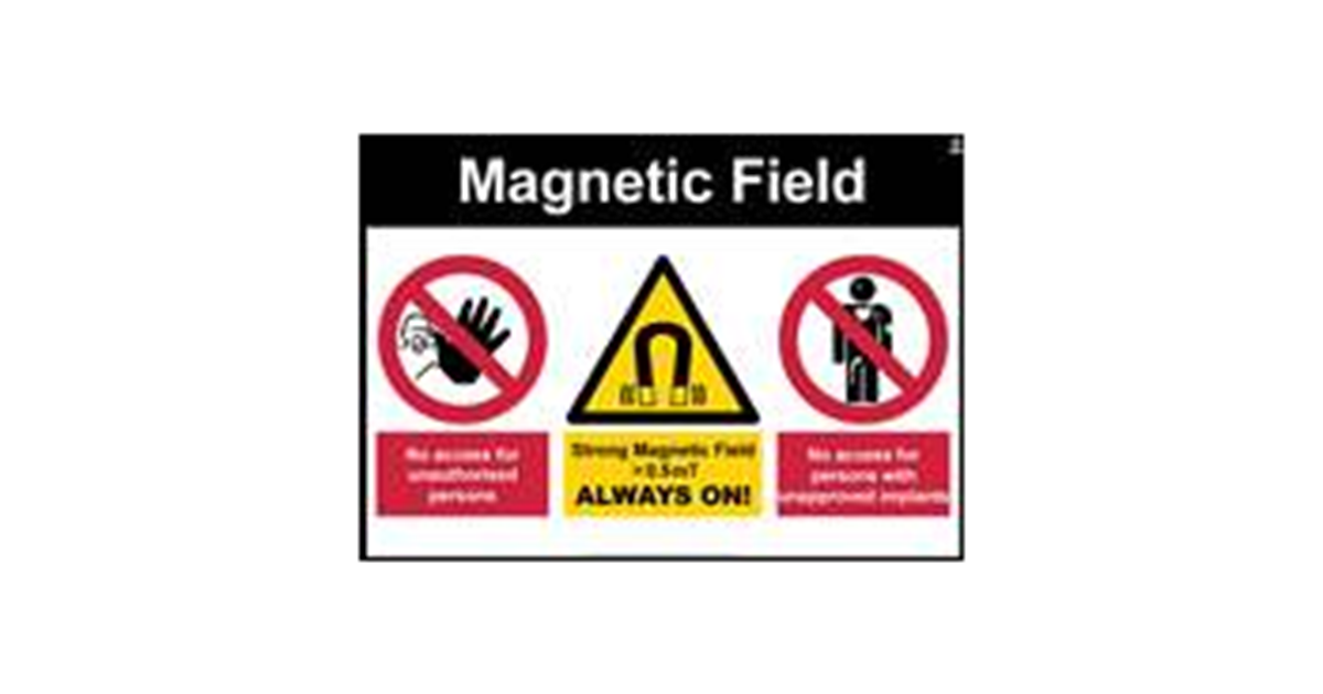 MRI Non-Magnetic Warning Stickers Danger! NOT MRI Safe
